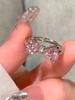 Love Ring Нежное роскошное кольцо-бабочка с регулируемым отверстием для указательного пальца, комплект из трех предметов