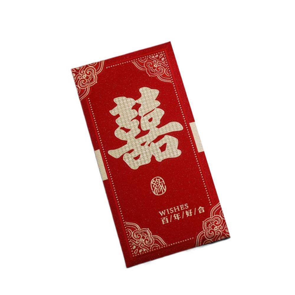6PCS Red Pocket Luck Money Envelopes Vintage Money Pocket New Year Red Envelope Chinese New Year