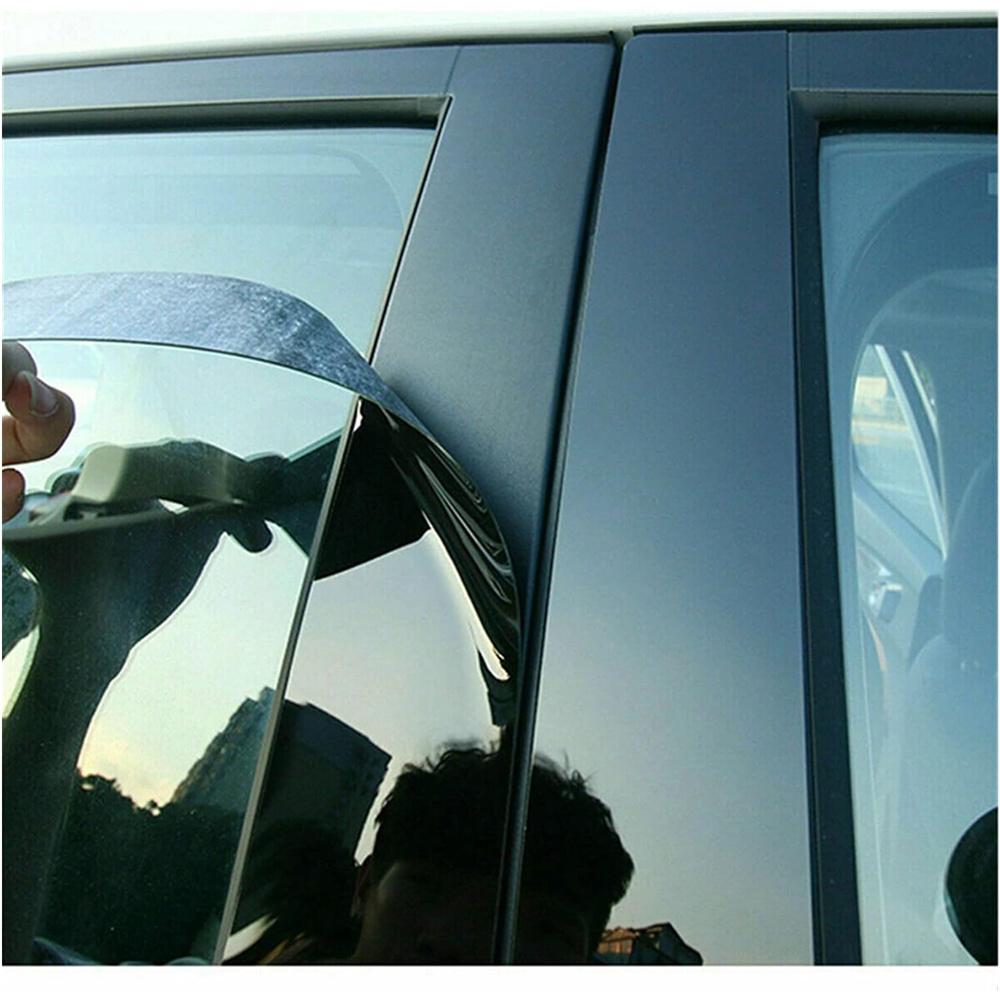 6pcs Glossy Black Car Pillar Post Door Window Trim For Hyundai Elantra 2021-2023