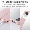 Elecom Чехол-подставка для iPad mini7 Pro mini6 6-го поколения с функцией автоматического пробуждения, мягкая кожаная задняя панель, прозрачная рамка, цвет светло-розовый (А17 2024) 2-уголный