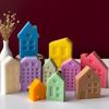 Силиконовые формы для свечей в форме домика, 10 ячеек, термостойкие, для изготовления мыла ручной работы.