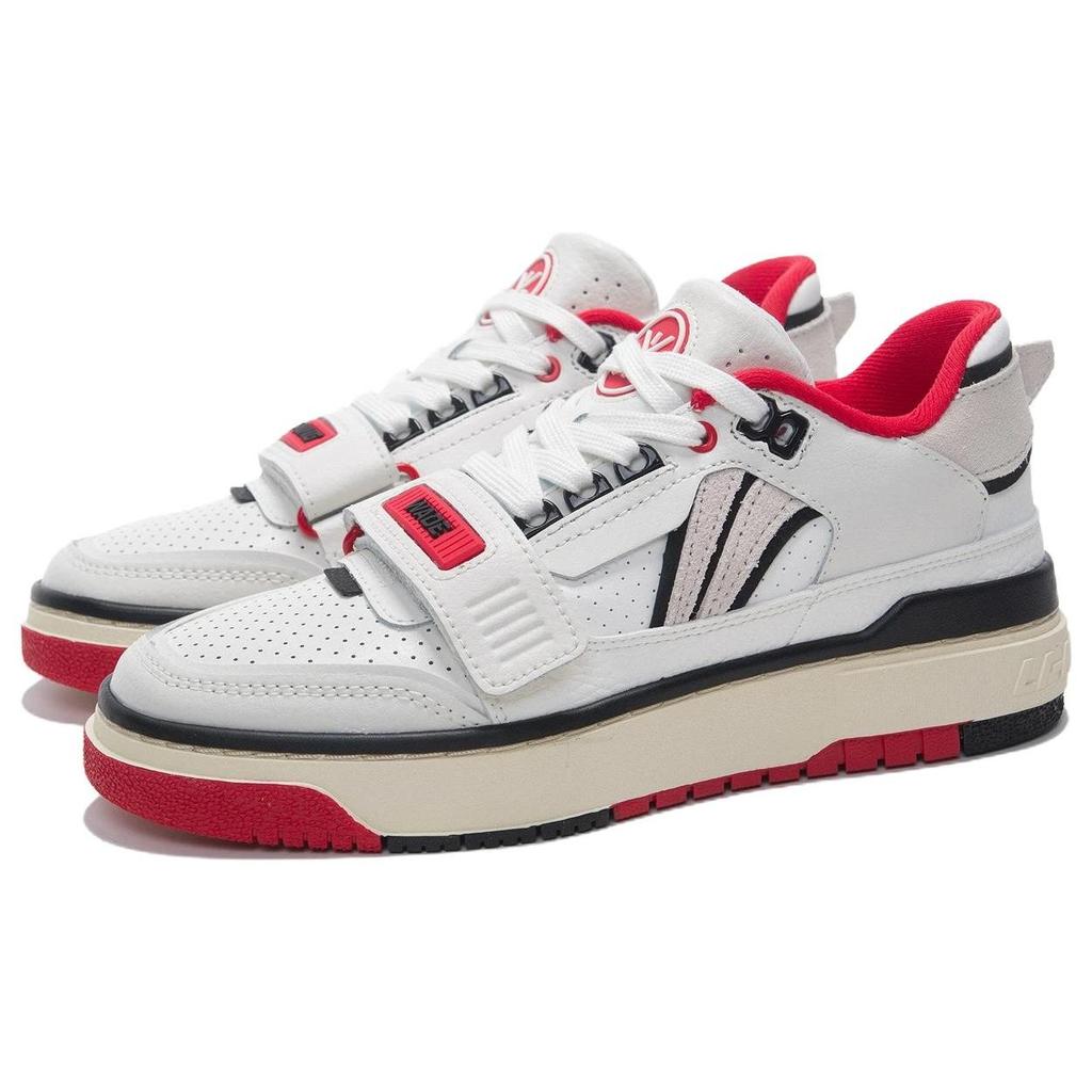 Баскетбольные кроссовки Li Ning Rookie Pe с противоскользящим покрытием и амортизацией, низкие, женские, кроссовки в стиле ретро, Off-White ABCS028-1