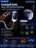 Night projector starry sky and moon