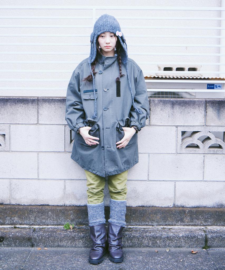 SUNLIT Vintage Fishtail Jacket (Khaki Grey)