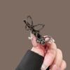 Sparkling Diamond Butterfly Shaped Hair Clip Exquisite Metallic Texture Broken Hair Clip Fashionable Girl Hair Accessory