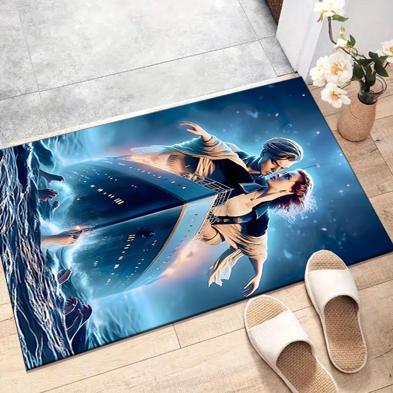 Titanic Polyester Carpet, Soft Indoor Mat for Office Chair, Living Room, Computer Desk - Decorative Home Office Rug Design