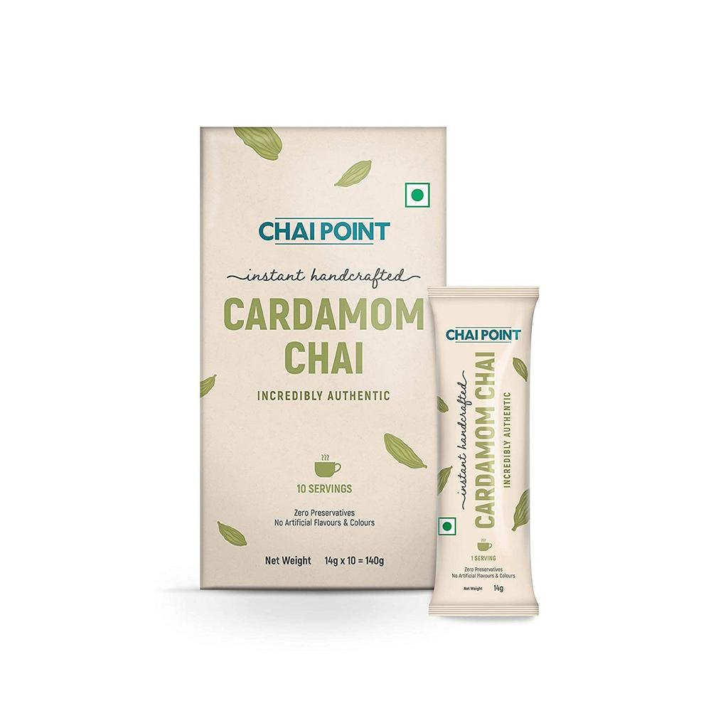 Instant Tea with Cardamom (10 Pack, 14 G), Instant Cardamom Tea, Chai Point