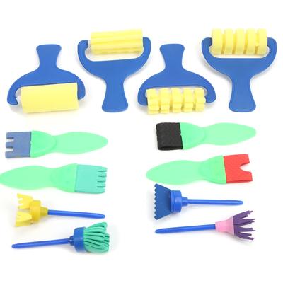 12 шт. губчатых кистей для рисования EVA Stamp Roller DIY Инструменты для раннего обучения Набор красок для малышей