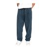 Men Sport Pants Wide Leg Drawstring Elastic Waist Pure Color Sweatpants Full