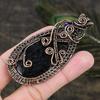 Nuummite Gemstone Copper Wire Wrap Jewelry Pendant 3.27