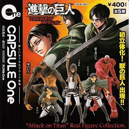 Capsule One Attack On Titan Real Figure Collection All 5 Types