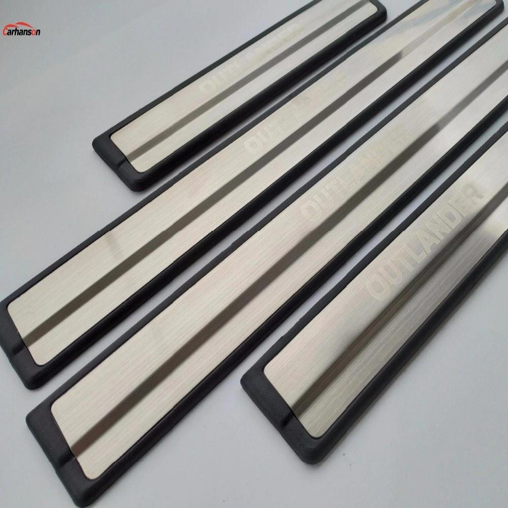 Автомобильные аксессуары Стайлинг для Mitsubishi Outlander порога из нержавеющей стали протектор накладка авто наклейка 2013