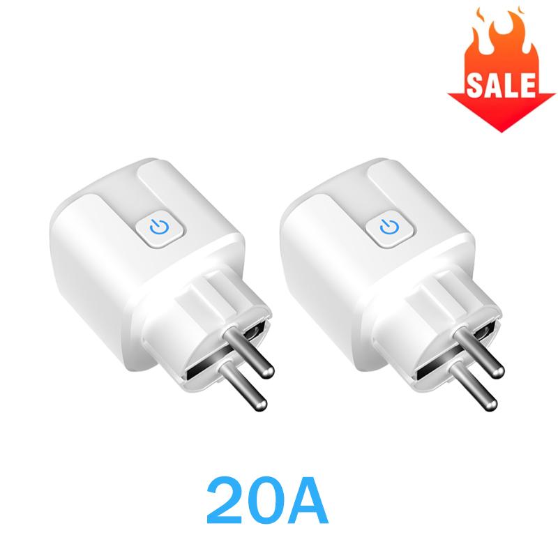 Умная розетка EU 16A/20A AC100-240V Wifi Умная розетка с питанием Alexa Google Home Голосовое управление Tuya Smart Life APP