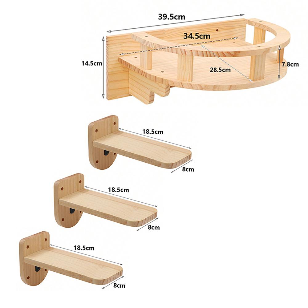 Установленный стеной гамак угла кота мебели с набором 4 шагов для крытых кошек