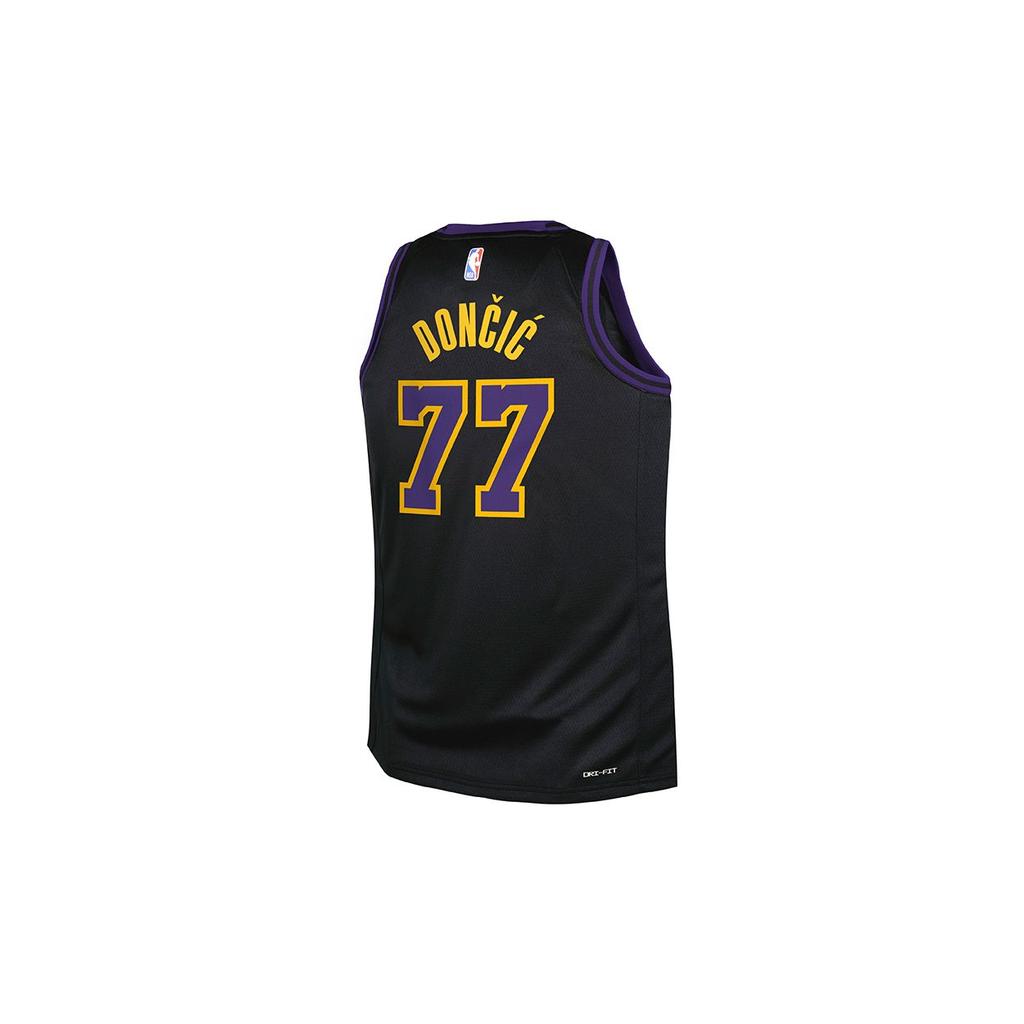 Nike Детская спортивная футболка X NBA Los Angeles Lakers Luka Doncic 77 City Edition, дышащая, для детей DX8506-LLD