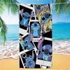 Western Anime Pattern Soft Thick Microfiber Large Towel For Children Beach Swimming