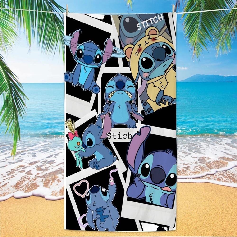 Western Anime Pattern Soft Thick Microfiber Large Towel For Children Beach Swimming