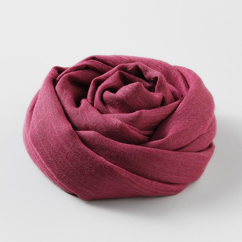 Solid Color Cotton Linen Scarf for Women Lady Literature Anti-sunburn Long Tassel Scarves Autumn Soft Gauze Wrap Shawls New