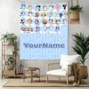 Peppa Pig Custom Your Name Wall Decor Tapestry Art For Pet Memorial Birthdaywedding Party Backdrop Family Gift