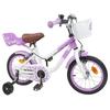 Kids  Bicycle with Training Wheels 16 inch for Ages 4 6 Purple