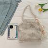 Летние плетеные сумки через плечо с полым узором, женская новая повседневная пляжная сумка, универсальный дизайн с кружевом, сумка-тоут через плечо для поездок на работу KTB