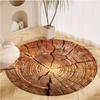 S Wood Grain Round Rug Nonslip Area Rug Office Chair Mat Carpet For Living Room Bedroom Home Decor