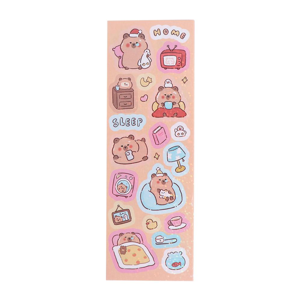 10Sheets Scrapbooking Capybara Stickers School Supplies Kids Toys Sticker Notebook