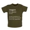 Funny Definition Vegan Baby Kids Boys Girls Unisex T-Shirt / Babygrow Plant Based Vegetables Veganuary