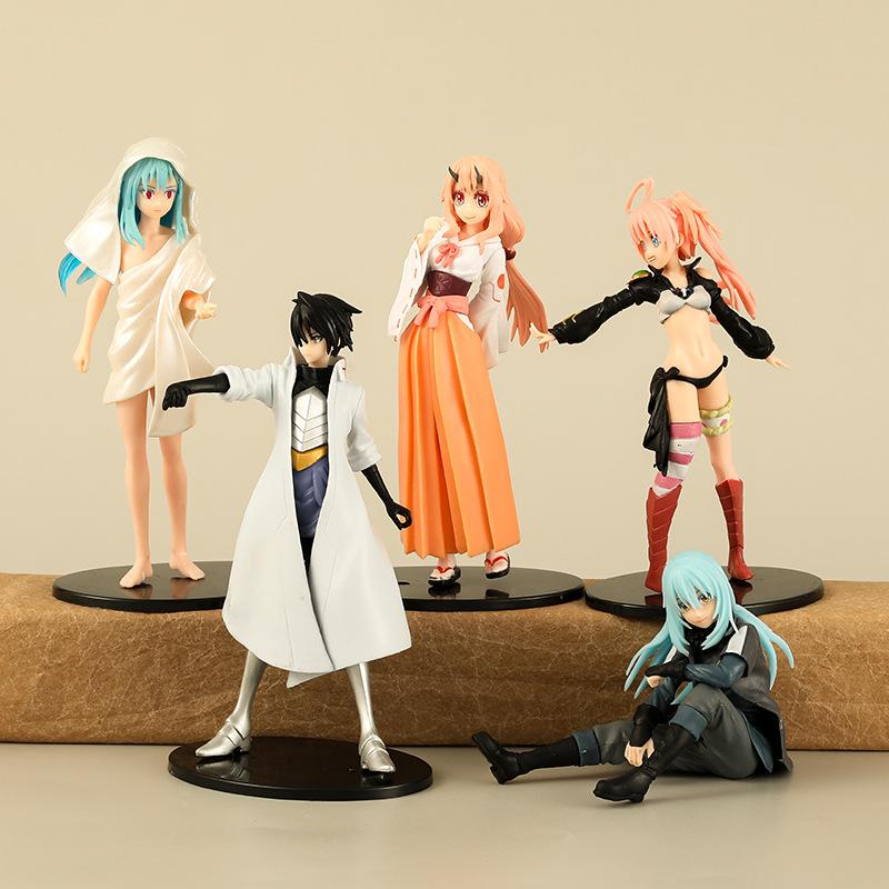 8.5CM Anime Tensei Shitara Slime Datta Ken Rimuru Tempest Figure 1/7 Sitting Model Shuna Shion Toy Doll Aciton Figure PVC