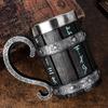 Ретро Кружка Викинга Кружка для Пива из Нержавеющей Стали Домашняя Ударопрочная Декор для Бара Кофейная Кружка для Воды Винтажная Кружка Посуда Кухонная Принадлежность Подарок