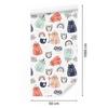 Kittens and rainbows wallpaper in Scandinavian style for living room and bedroom 50x1000