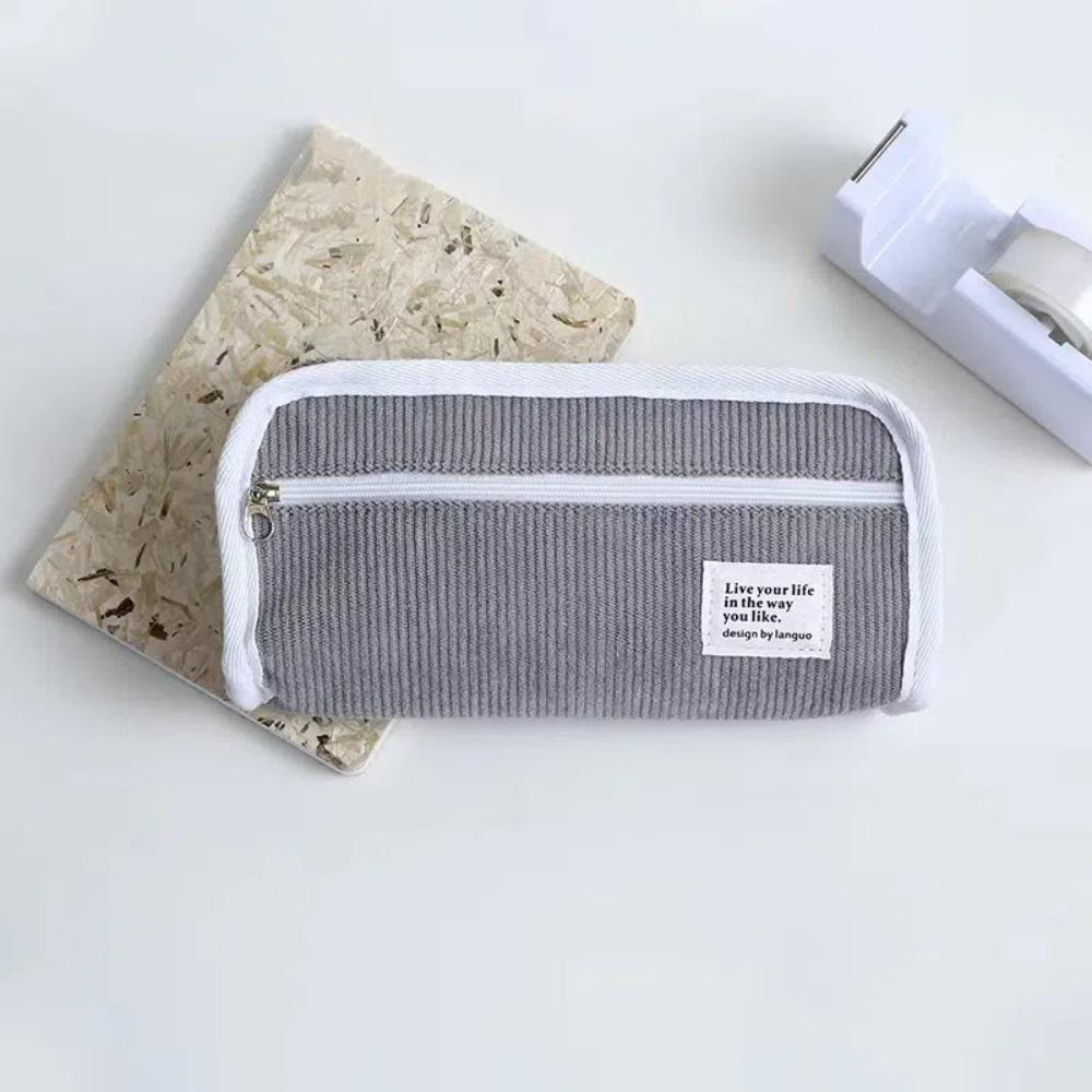 Large Capacity Ins Stationery Bag Desktop Storage Pencil Pouch Korean Style Pencil Case Boys Girls