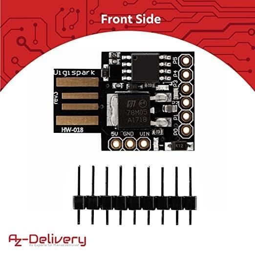 AZDelivery 3 x Digispark Rev. 3 Kickstarter avec USB Carte de Développement Compatible à 100% avec ATtiny85 et