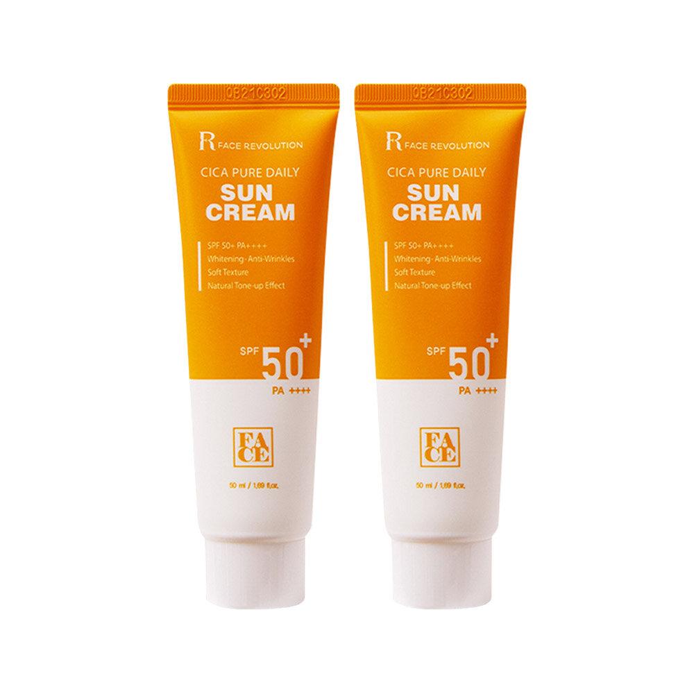 1+1 FACE REVOLUTION Cica Pure Ежедневный солнцезащитный крем 50 мл (SPF50 + PA ++++)