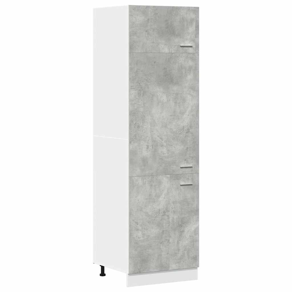 Built in Refrigerator Cabinet Lyon Concrete Grey 60 x 57 x 207 cm Engineered Wood