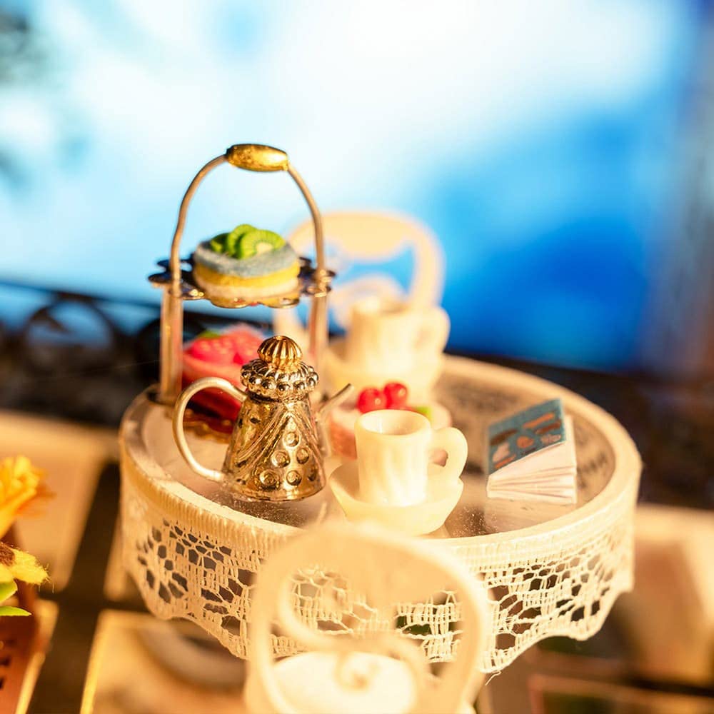 Moin moin Кукольный домик Миниатюрный набор для ручной работы Набор для зоомагазина с множеством цветов Кошка Собака Животное Цветок Подсолнух Светодиодная подсветка Акриловый чехол Фигурка животного