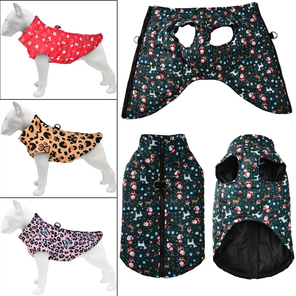 Soft Dog Clothes for Small Large Dogs Warm Puppy Pad Clothing Waterproof Chihuahua Bulldog Coat Print Pet Costumes Autumn Winter