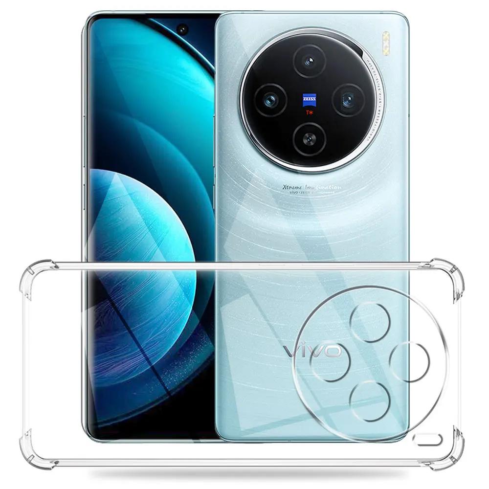 For Vivo X100 5G Case Clear Shockproof Silicone Soft Cover Cases For Vivo X100 Pro 5G Coque For VivoX100 X100Pro Funda Shell