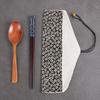 Wooden Cutlery Sets With Spoon Fork, Environmentally Friendly, Travel Portable, Tableware, Chopsticks, Cloth Bag