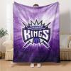 Фланелевое одеяло с принтом Sacramento Kings Высококачественное Теплое Уютное Покрывало для Всех Сезонов Идеально для Подарков Декор Дома