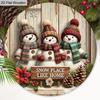 Warm Winter Christmas Wooden Sign with Cute Snowman Pattern - Navidad Sign for Front Door, Wall Hanging Decor - Ideal Christmas Decoration