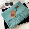 Cashmere Hand Feel Autumn And Winter Solid Color Scarf Women'S Thick Tassel Simple And Versatile Soft And Warm Imitation Cashmere Shawl