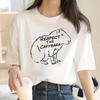Cute Capybara Clothing T-Shirt Women Vintage Cartoon T Shirt Female Casual Anime Top Tees T Shirt Manga Women Graphic Tee Tops