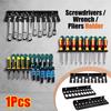 1Pcs Wall Mount Screwdriver Storage Rack Pliers Wrench Organizer Holder  Hardware Tool Organizer