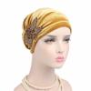 Fashion Women Diamonds Velvet Turban Cap