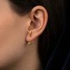 Vintage Punk Gold Color Snake Shaped Stud Earrings For Women Men Gothic Hip Hop Animal Piercing Earrings Zircon Accessories