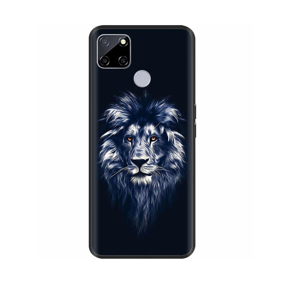 Чехол для Realme C25 C25s Мягкий Милый Чехол для OPPO Realme C25Y C21Y Силиконовый Черный ТПУ Чехол для Телефона Для OPPO Realme C21 Цветочный Чехол