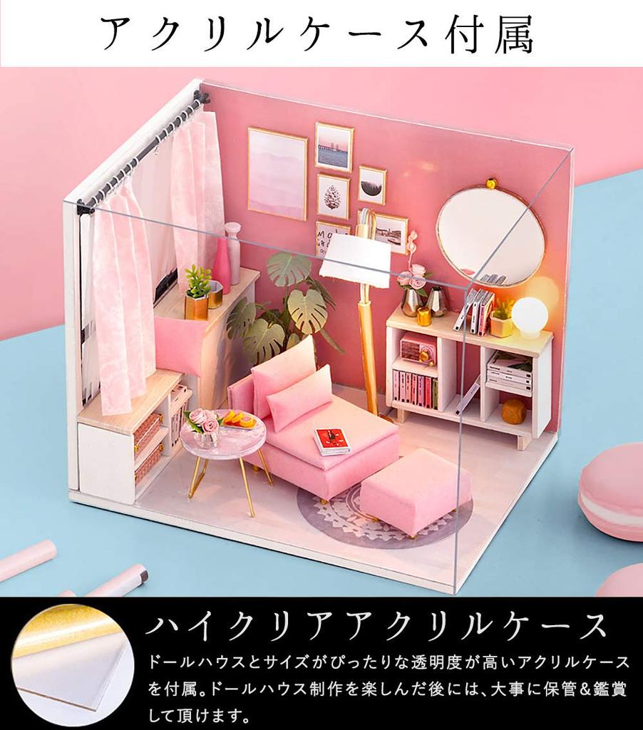moin moin Кукольный домик Миниатюрный Набор для Рукоделия Современный Стильный Модельная Комната Шикарная Гостиная Маленький Для Начинающих Светодиодная Подсветка Акриловый Бокс Набор +