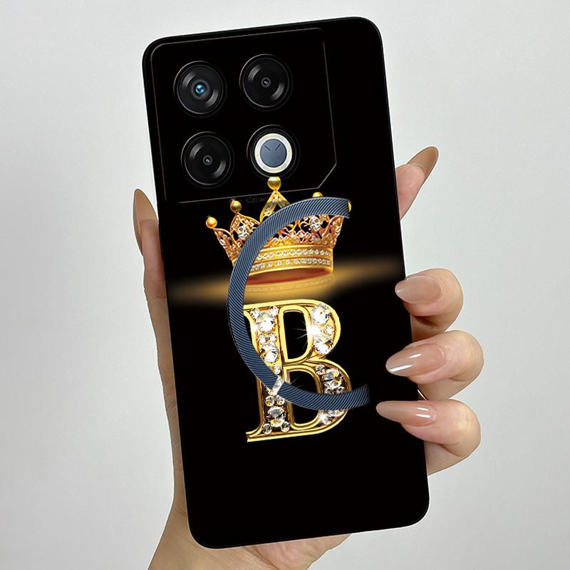 Для Infinix GT 20 Pro Чехол Роскошная Корона Буква Мягкий Силикон Задняя Крышка Для Infinix GT20 Pro GT20Pro Чехол Infinix X6871 Чехлы