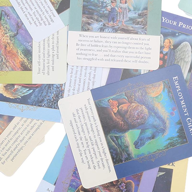 Карты «Ангелы изобилия» Oracle, полная английская 44-карточная колода Таро, загадочное гадание, семейная вечеринка, настольная игра